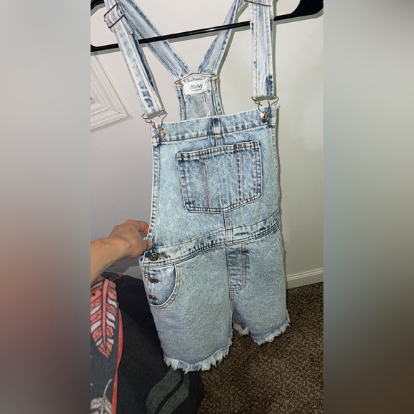 Womens Jean overall shorts - Picture 1 of 4